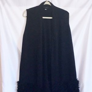 Alfani Black Sleeveless Cardigan sz M